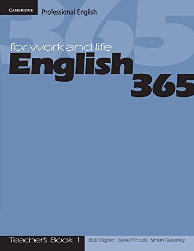 English 365 1 Teacher's Guide: For Work and Life (Cambridge Professional English, Band 1) von Cambridge University Press